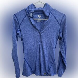 REI Women's Heather Blue Half-Zip Pullover